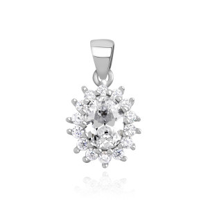 Pandantiv argint cu pietre DiAmanti Z1102CR_W-DIA (Argint 925‰ 1,2 g.)